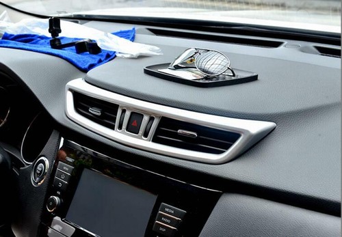 3*Side&Middle Air Vent Outlet Cover For Nissan X-Trail Rogue 2017-19 ABS Silver - Bild 10 von 12