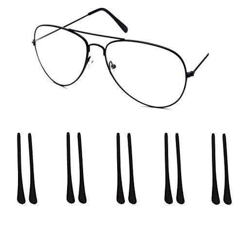 5 Pairs Anti-Slip Silicone Eyeglass End Tips Ear Sock Pieces Tube for Thin Me...