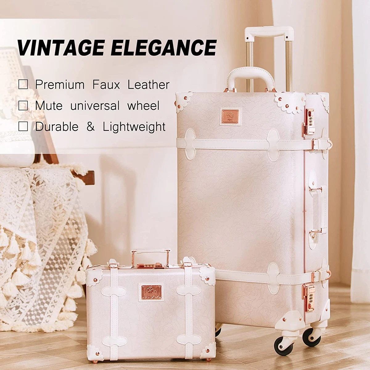 High Quality 16 24 Inch Retro Women Luggage Travel Bag with Handbag  Rolling Suitcase Set on Wheels - AliExpress