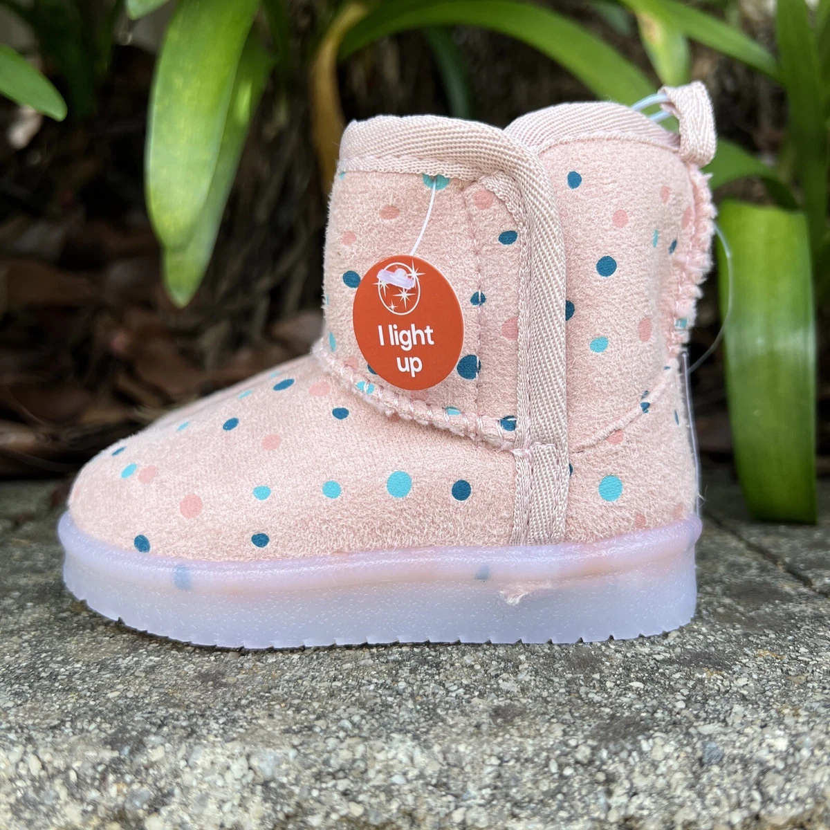 Anko Baby Girls Size 4 Light Up Slipper Boots Pink BNWT