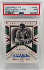Kareem Abdul-Jabbar Auto/Signed 2022 Immaculate Signature Card Mint 9 PSA POP 1