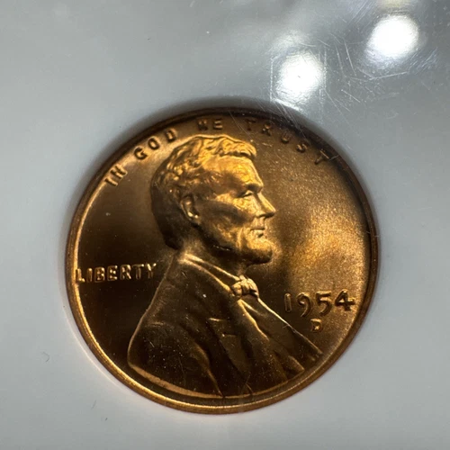 1954-d Lincoln Cent, Very Tough Date, NGC MS67 RD, Free Shipping
