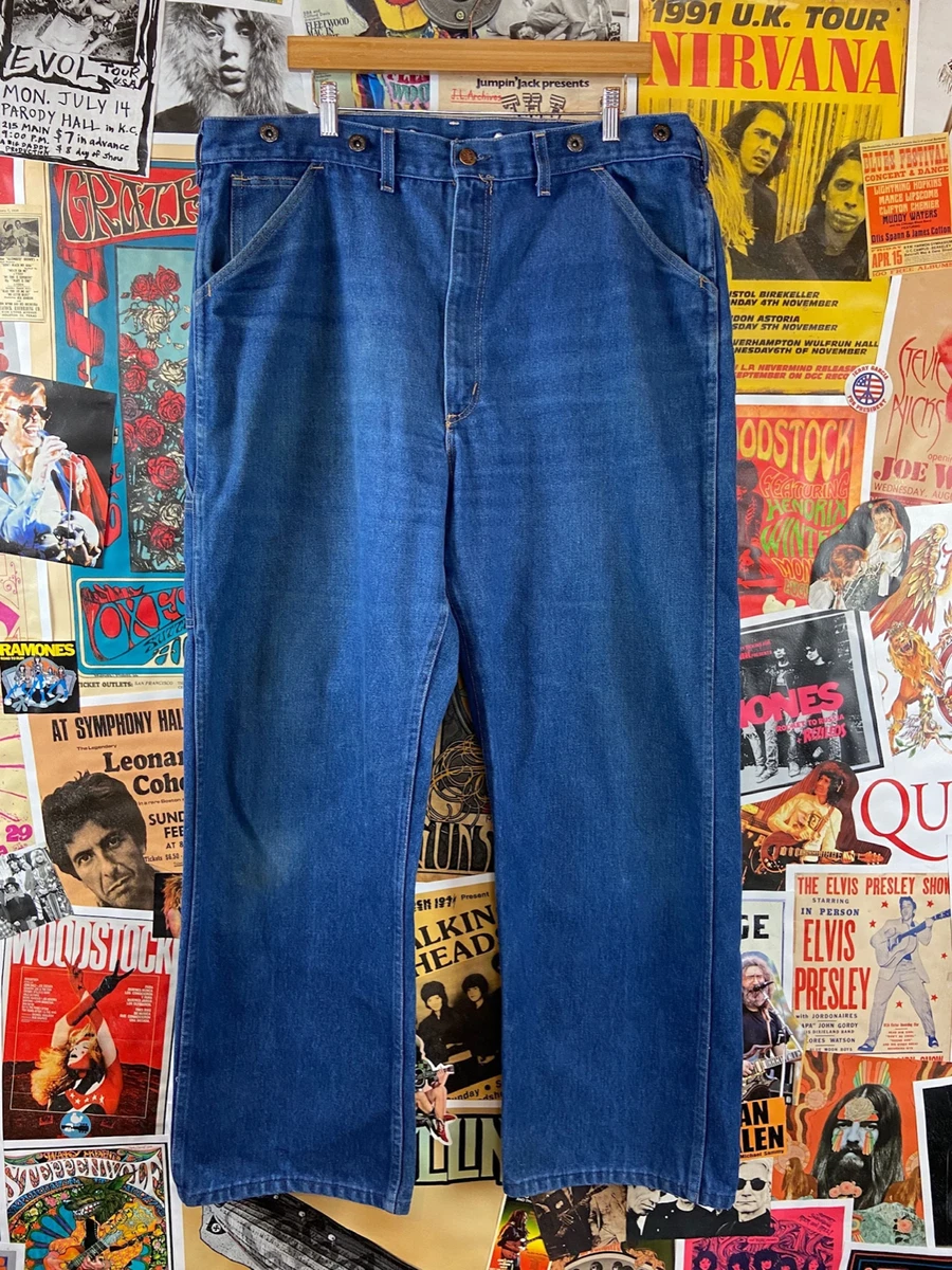 Vintage Mens 80s-90s Big Mac Workwear Utility Carpenter Denim Jeans 39x30