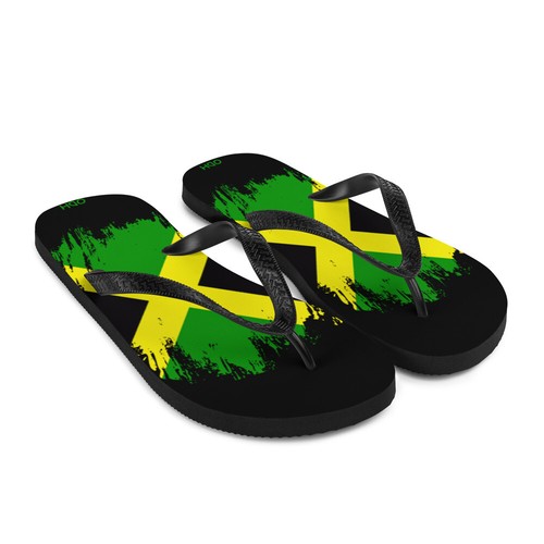 Flip-Flops Jamaican Flip Flop Beach Shoes Caribbean Slippers Shower Shoes - Picture 8 of 22