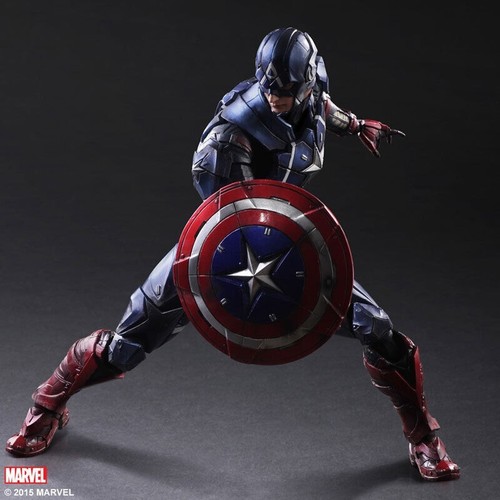 Play Arts Kai - Captain America (Marvel Universe Action Figure) - Picture 4 of 7