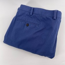 Ralph Lauren Men's Blue Flat Front Classic Fit Chinos Casual Dress Pants