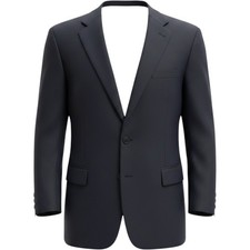 Giorgio Armani Le Collezioni Mens 44R Navy Blue Two Button Blazer Made in Italy