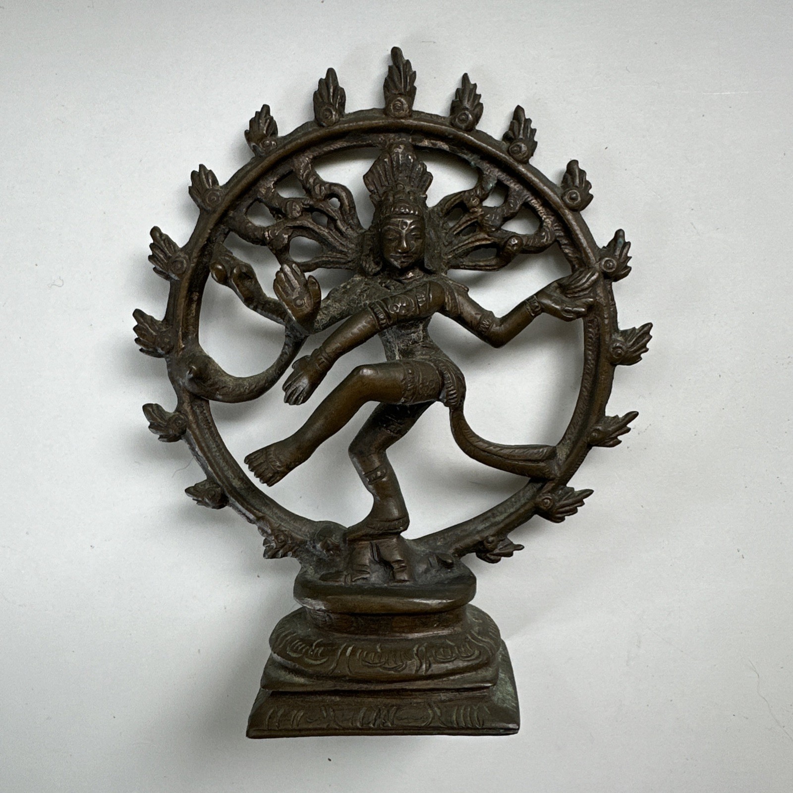 Vintage Shive God Figurine Nataraja Hindu Lord Of The Dance Statue Small 11cm
