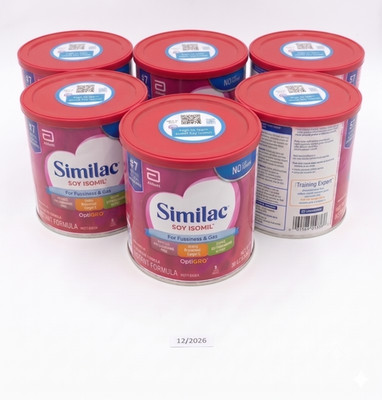 Similac Soy Isomil Powder Baby Formula (6 cans) 12.4 Oz Sealed  Exp: 12/2026