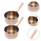 2 Pcs Condiment Dish Round Seasoning Dishes Metal Sauce Serving Bowl