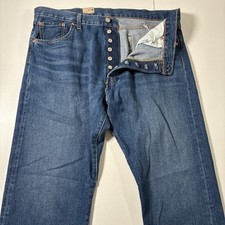 NEW Levi's 501 Jeans 40x30 Button Fly Blue Stretch Denim Straight Cowboy USA