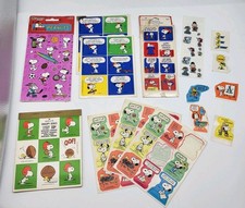 Vintage Snoopy Peanuts Stickers Lot Envelope Seal Collection