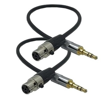 Mini XLR to 3.5mm Stereo Audio Cable, 1/8'' TRS Male Plug to 4-pin Mini XLR