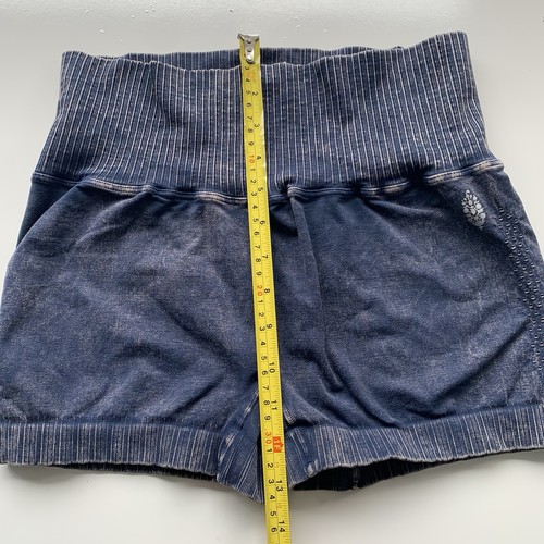 Free People Movement Good Karma Running Shorts Washed Blue Size M/L - Picture 3 of 9