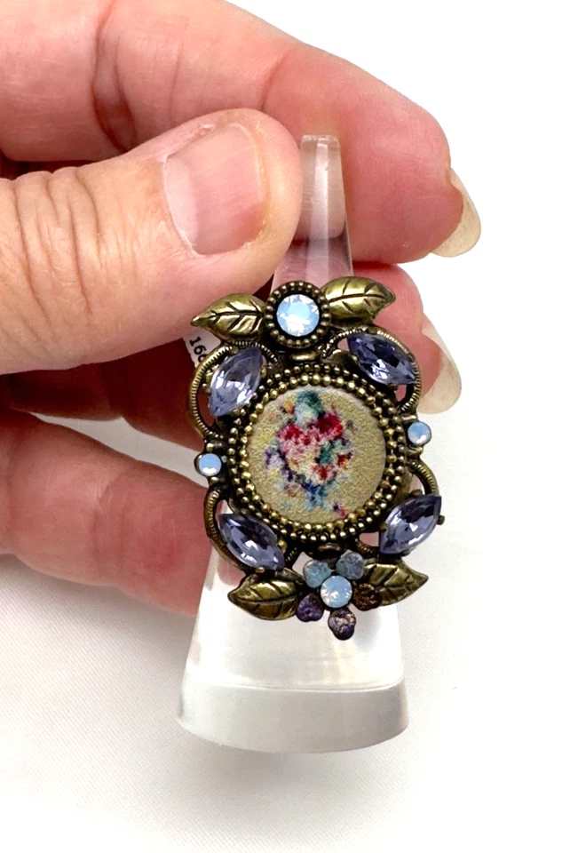 Красивый Michal Negrin кристалл кольцо женщин регулируемый #35 # - Изображение 4 из 4