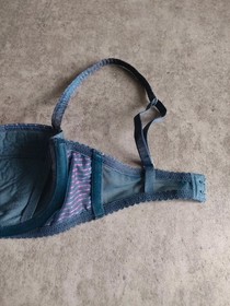 Agent Provocateur Talma Bra. Navy Polka Dot & Pink Satin. 32D