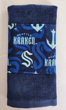 SEATTLE KRAKEN GOLF TOWEL 11” X 18” w/HOOK AND GROMMET