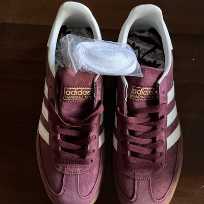 adidas Handball Spezial Burgundy/White Suede Low Top Lace-Up Sneakers IF6490