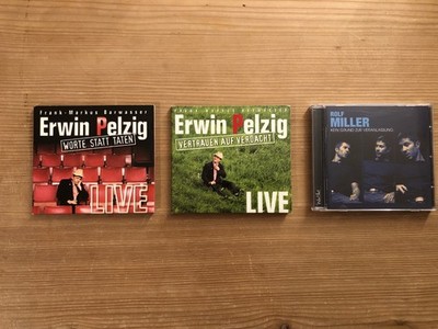 Erwin Pelzig 2 CD's Worte Statt Taten & Vertrauen Auf Verdacht plus Rolf Miller