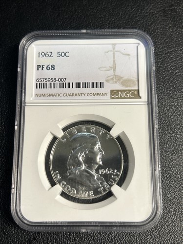 1962 50c Proof Silver Franklin NGC PF68