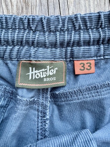 Howler Bros Pressure Drop Cord Shorts Blue Navy Corduroy Mens 33 8" - Picture 2 of 11