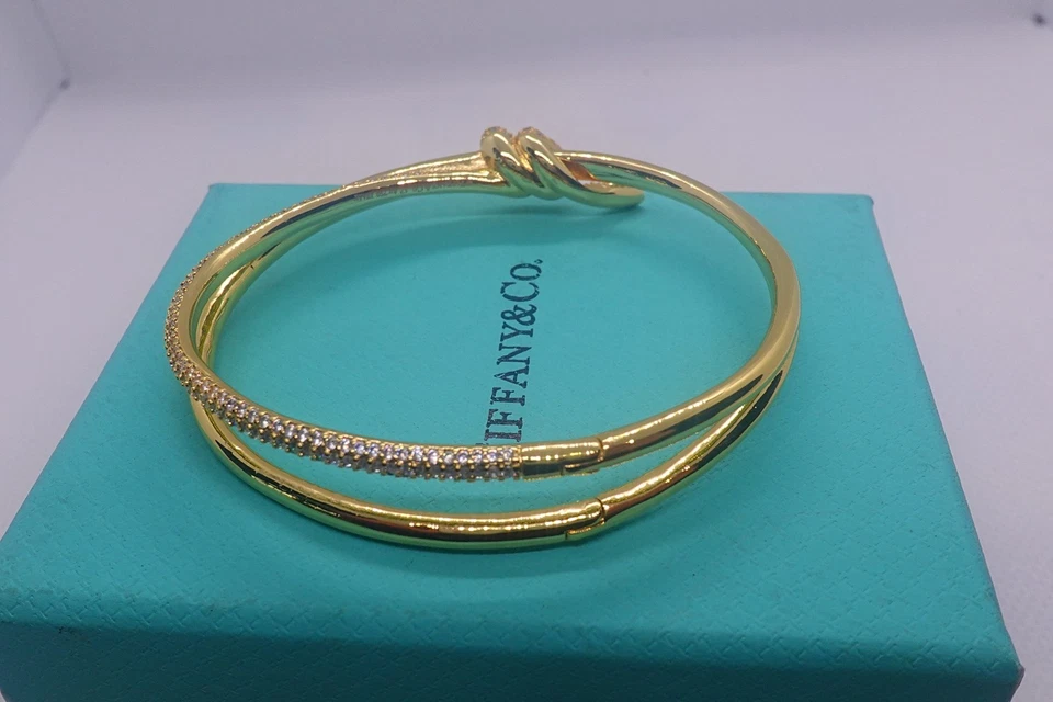 Brazalete Brazalete Perfecto/Tliffany&Co/18K* Oro Amarillo Diamante Sólido 7 pulgadas Foto 2 de 3