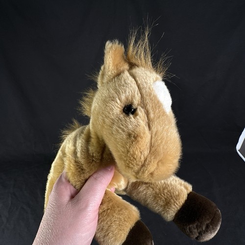 Aurora World Plush Brown Horse Floppy Bean Bag 10" Long Stuffed Animal - Picture 5 of 9