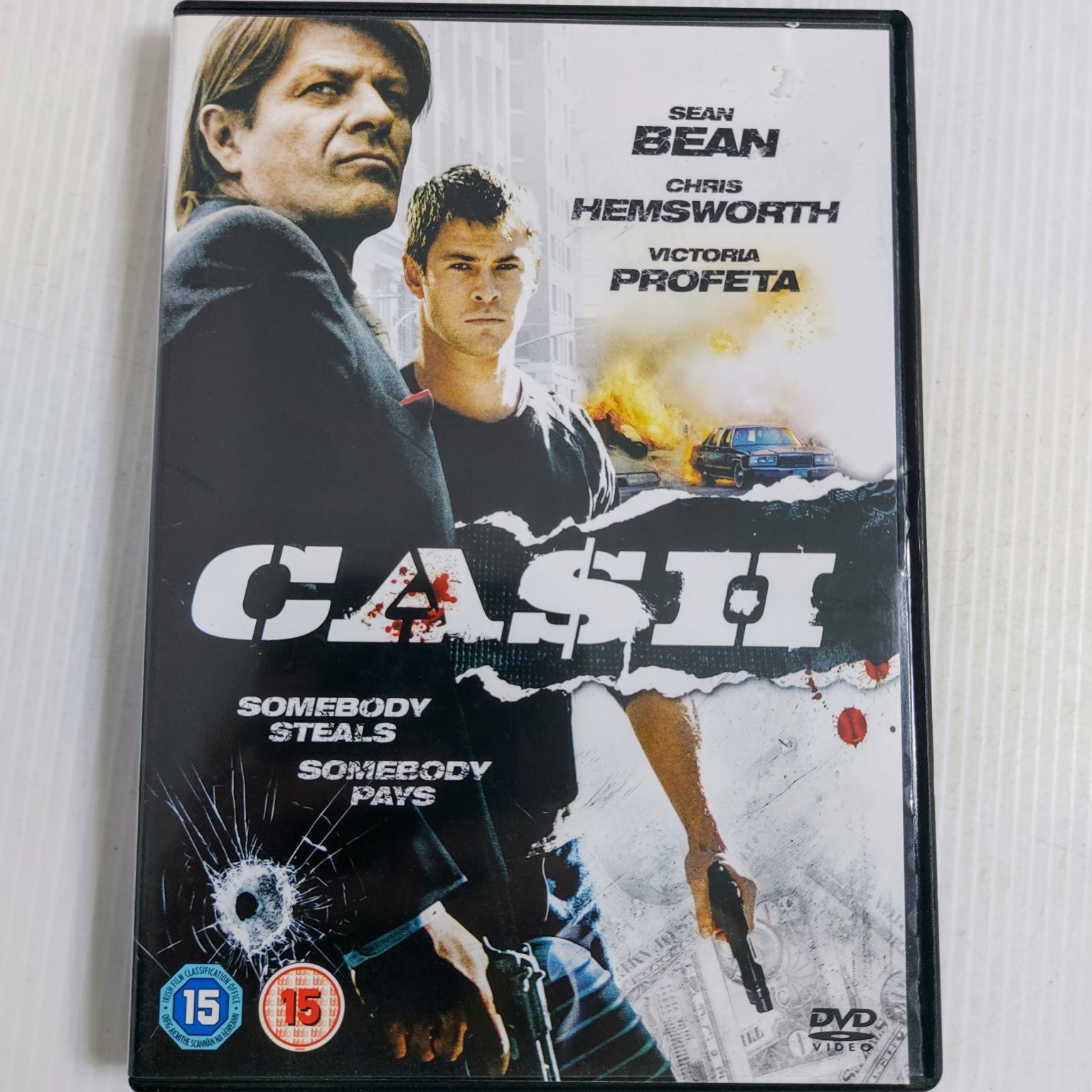 CASH DVD Sean Bean Chris Hemsworth Action Thriller Film Region 2 PAL