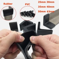 PVC Rubber L Profile Blanking End Cap Cover Angle Iron Bar Rack Chair Feet Sleev