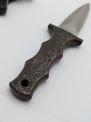 VTG 1978 Rare Valor 473 Miami USA Fixed Blade Knife Stag/Deer