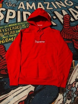 Supreme Box Logo Pullover Hoodie Red Size Medium