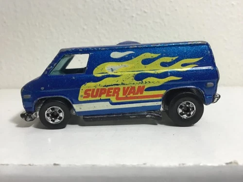 Vintage Hot Wheels Super Van Metallic Blue 1974 Mattel