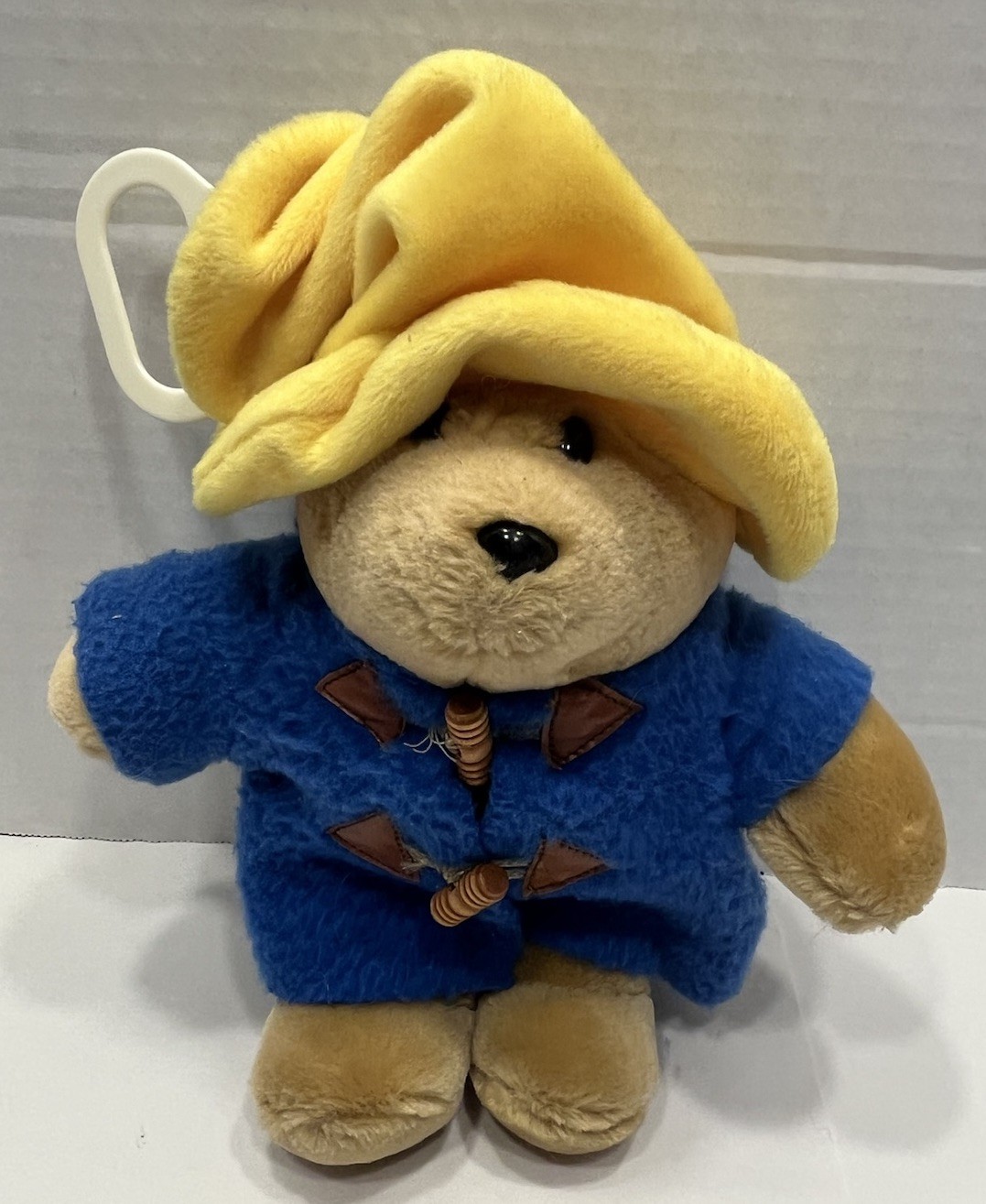 PONY Peluche Eden Orso Paddington Presepe Musicale Pull Giocattolo Cappotto Blu Cappello Giallo Funziona LEGGI