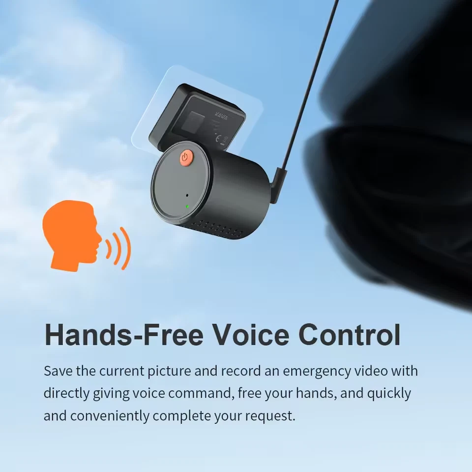 Dash Cam Auto 2K KAWA MINI con Wifi App Controllo Vocale Visione Notturna HD DVR - Immagine 3 di 4