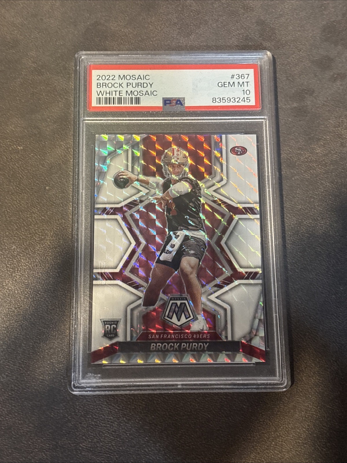 2022 Panini Mosaic Brock Purdy White RC #367 PSA 10 25/25 BOOKEND eBay 1/1