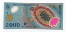 ROMANIA 2000 LEI 1999 PICK 111 POLYMER LOOK SCANS