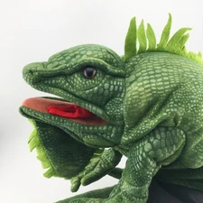 Folkmanis Realistic Iguana Full Body Plush Hand Puppet (32 Inches)