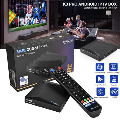2026 We2USat K3 PRO 6K HDR Android TV Premium Smart TV Box 
