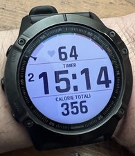 Garmin Fenix 6S Pro Orologio GPS 42mm Cassa con Black Silicone Cinturino -...