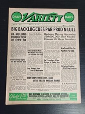 December 10, 1952 Daily Variety Newspaper, BACKLOG CUES PAR PROD&rdquo;N L, UA MULLING