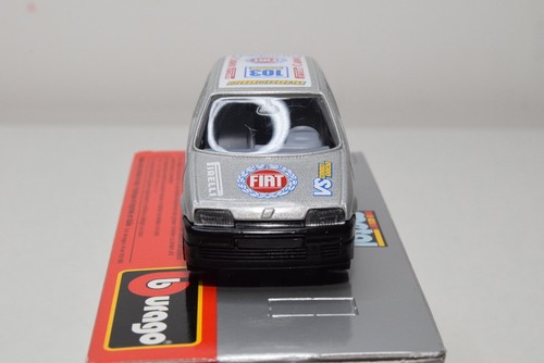 B73 1:43 BBURAGO BURAGO 4138 FIAT CINECENTO #103 RALLY GREY MIB MOLTO RARO! 2 - Foto 5 di 15