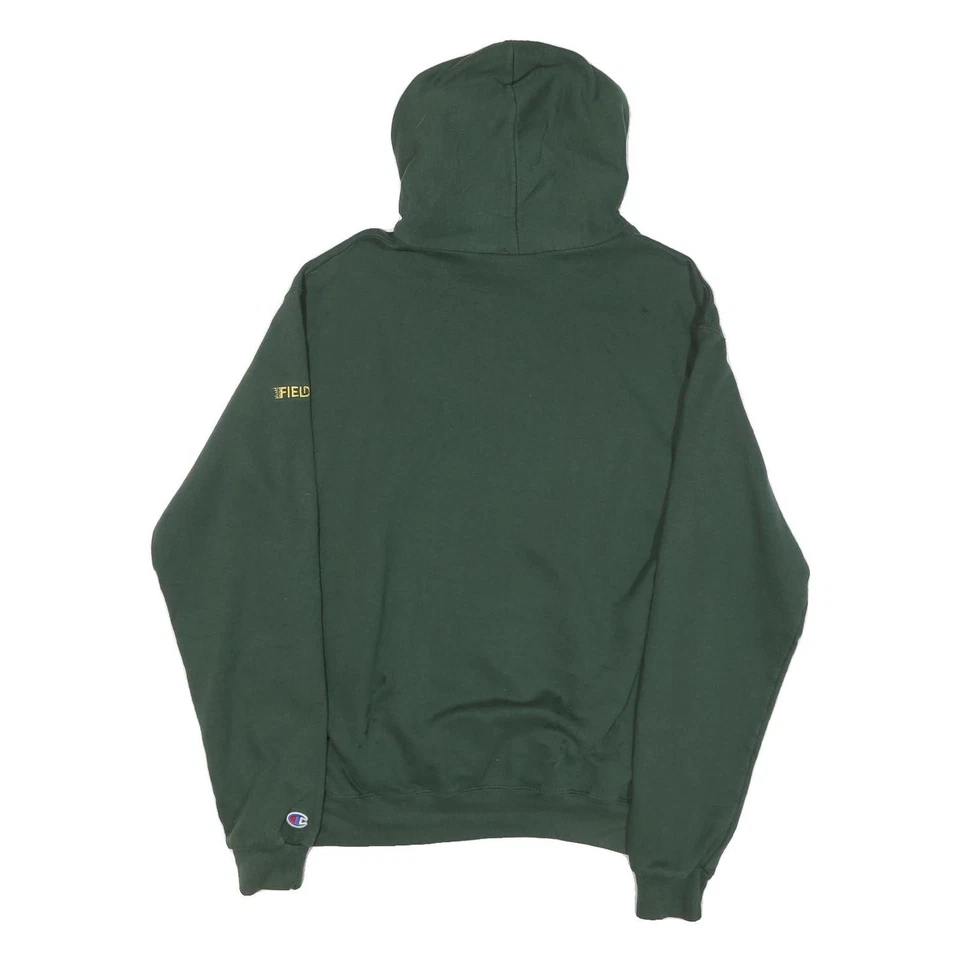CHAMPION Sweat À Capuche Pullover Vert Pour Hommes M En Mélange De Coton Casual - Photo 3/4