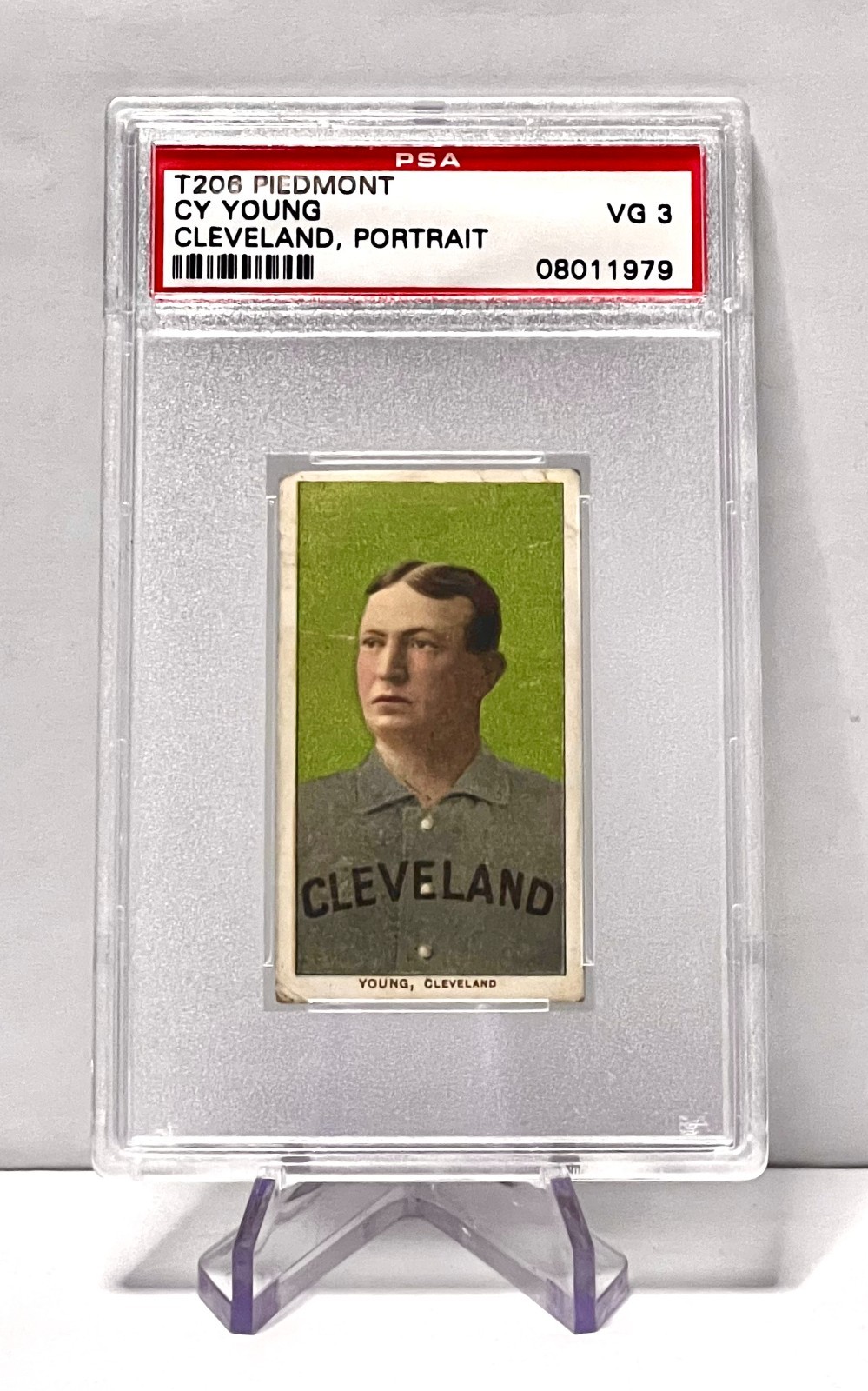 1909-11 T206 Cy Young Portrait Piedmont PSA 3 - Great Centering!