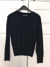 Marks  Spencer Collection Womens V Neck Jumper in Black Size Large