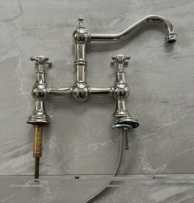 Perrin And Rowe U.4755X-PN-2 Provence Bridge Mixer With Side Sprayer
