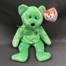 Ty Beanie Baby Erin Bear Ireland St Patrick  s Day Clover Green Plush Toy