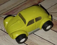 Vingtage 1980s Tonka Lime Green Volkswagen Beetle Bug Rubber Tires