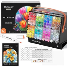 Shuttle Art Marker Set 120 Colors Illustration Markers Color Pen Set Oil-Bas