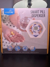LiveFine Smart WiFi Bluetooth 28-Day Automatic Medication Pill Dispenser New OB