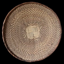 Vintage Tonga Basket Binga Zimbabwe African Wall Art Winnowing Grandmother Tray